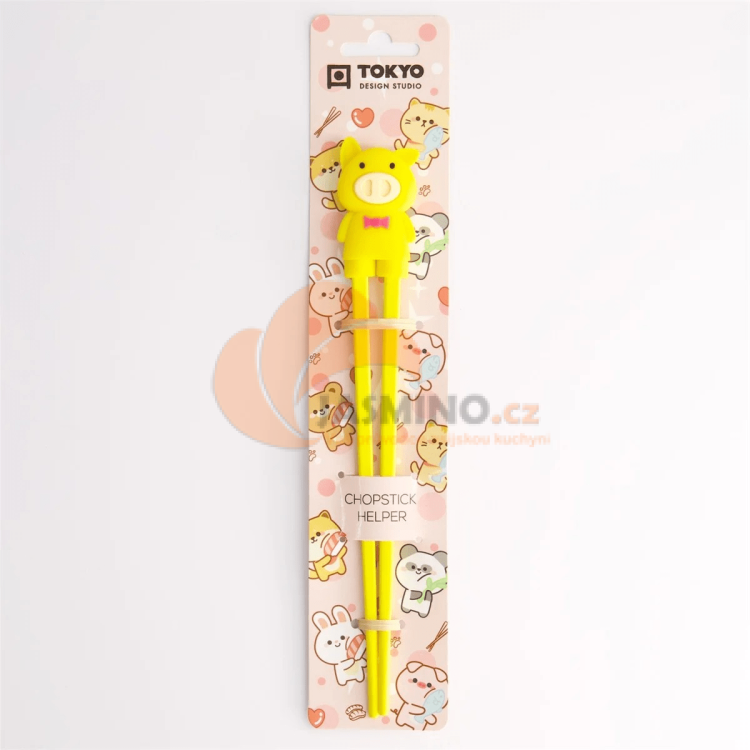 Obrázek k výrobku 7771 - TOKYO DESIGN Dětské hůlky Prasátko Holčička Žluté 22cm