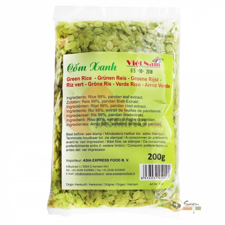 Obrázek k výrobku 3786 - VIETNAM zelená rýže Com Xanh 200g