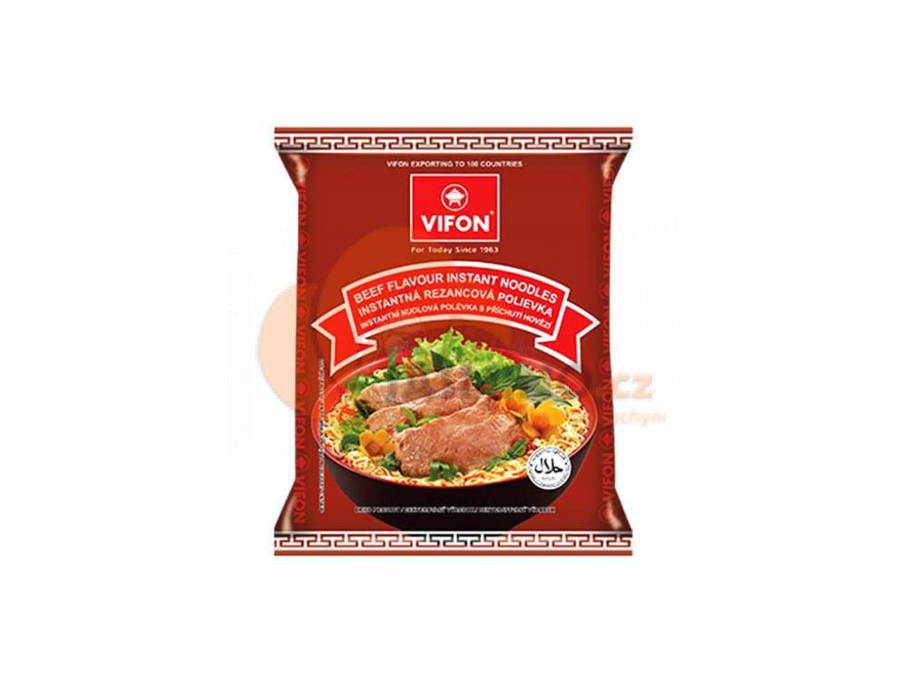 Obrázek k výrobku 6185 - VIFON Instantní nudlová polévka s příchutí hovězí 60g