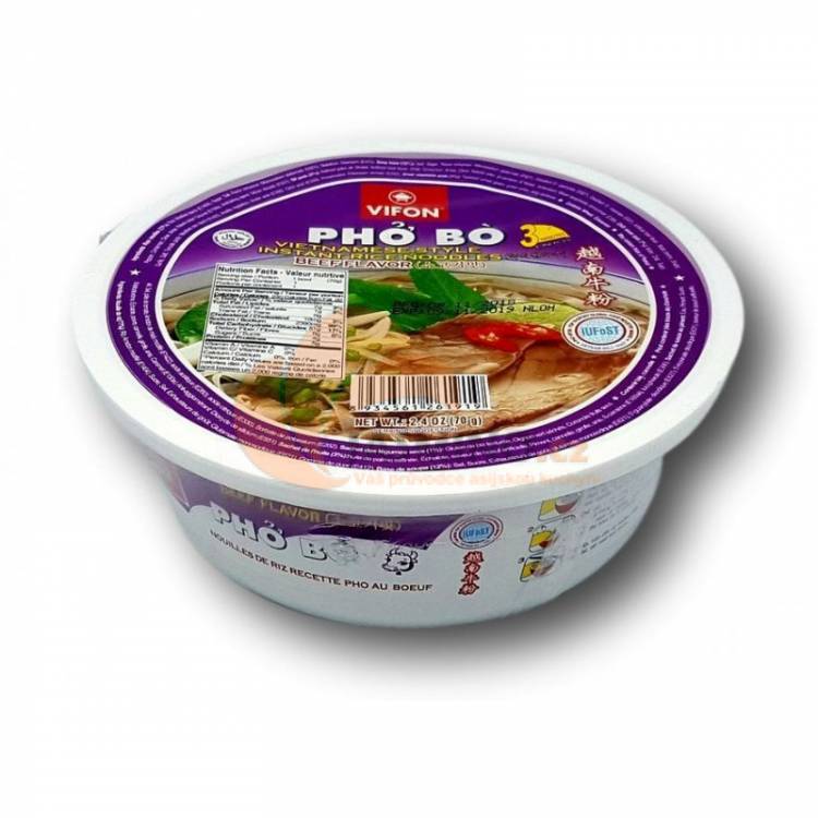 Obrázek k výrobku 4534 - VIFON Instantní Pho s hovězí příchutí v mísce 70g