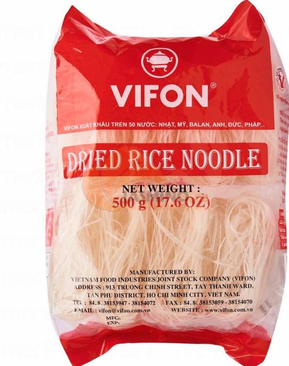 Obrázek k výrobku 2075 - VIFON Sušené rýžové nudle Hu Tieu 500g