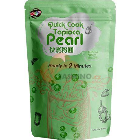 Obrázek k výrobku 7665 - WEJEE Tapiokové perly matcha rychlé vaření 250g
