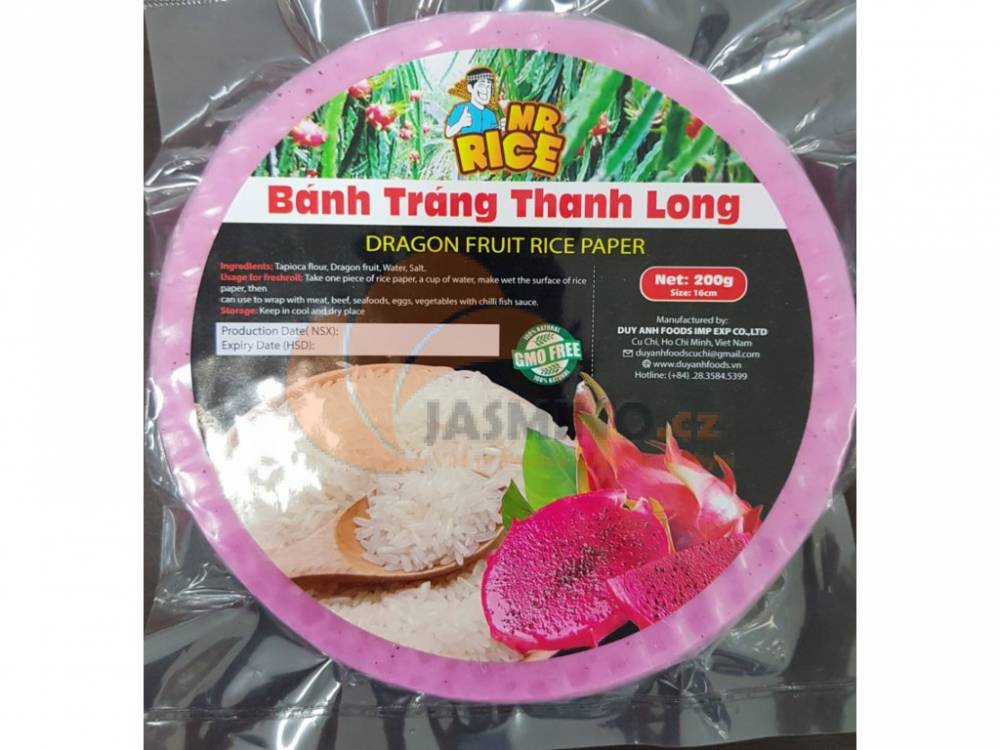 Obrázek k výrobku 4572 - MR.RICE rýžový papír pitaya / dračí ovoce 200g