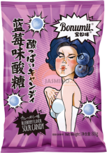 Obrázek k výrobku 7581 - BONUMII Sour Candy, příchuť Borůvka 88g