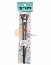 Obrázek k výrobku 4989 - CHILDREN CHOPSTICK dětské hůlky Bear Dark Brown 22cm