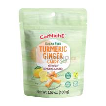 Obrázek k výrobku 7834 - CORNICHE Žvýkací bonbóny s kurkumou a zázvorem, citronová příchuť 100g