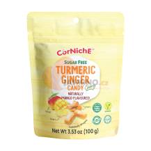 Obrázek k výrobku 7835 - CORNICHE Žvýkací bonbóny s kurkumou a zázvorem s příchutí manga 100g