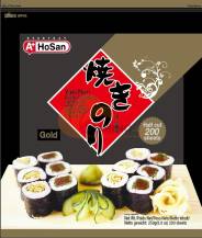 Obrázek k výrobku 6314 - HOSAN Sushi Nori Gold půlené 250g