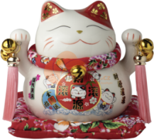 Obrázek k výrobku 6321 - JADE TEMPLE Porcelánová pokladnička Maneki Neko, bílá