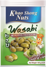Obrázek k výrobku 2390 - KHAOSHONG pražené edamame s příchutí wasabi 120g