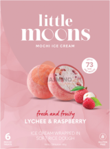 Obrázek k výrobku 7454 - LITTLE MOONS Zmrzlina Mochi - liči a malina, svěží a ovocná 192g