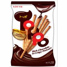 Obrázek k výrobku 5233 - LOTTE TOPPO tyčinky dvojčokoladu příchutí vanilla 132g