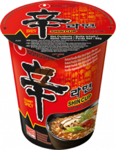 Obrázek k výrobku 2485 - NONGSHIM SHIN instant. nudlová polévka pálivá v kelímku 68g