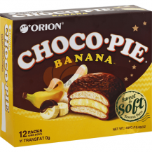 Obrázek k výrobku 5461 - ORION choco-pie banán 37gx12(444g)
