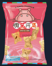 Obrázek k výrobku 7712 - SMILE HIPPOS Sušenky s jahodovou příchutí 60g