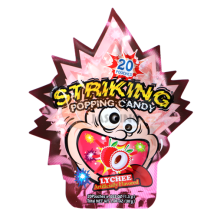 Obrázek k výrobku 7182 - STRIKING Popping Candy - Liči - Strip 30g.