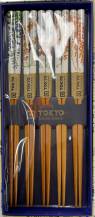 Obrázek k výrobku 5892 - TOKYO DESIGN Chopstick Brown & White - 5 par